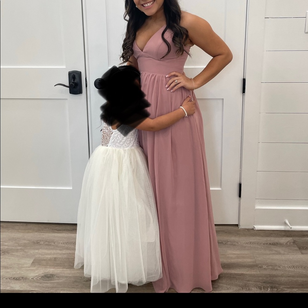 Azazie Dusty Rose “Aaida” dress